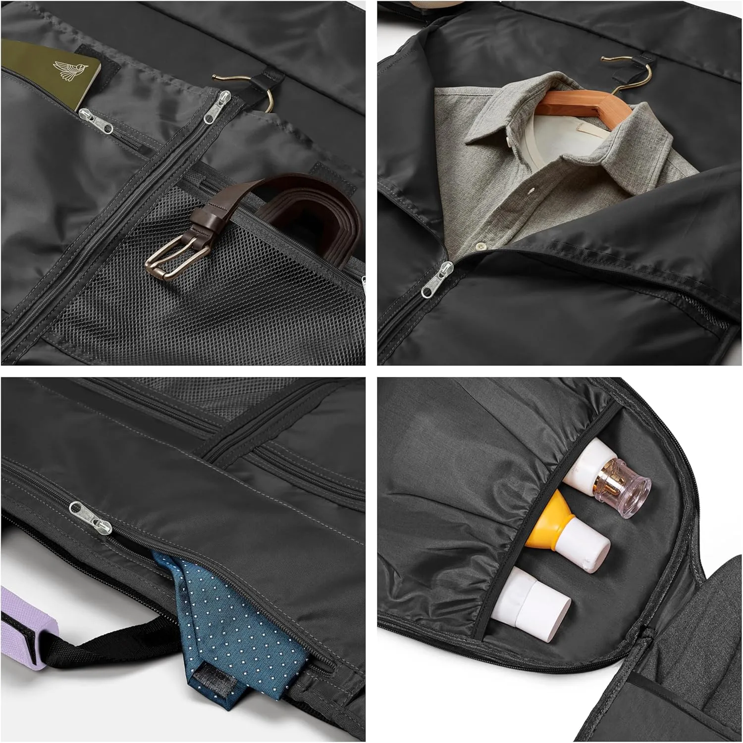 Carry on Garment Bags for Travel, Convertible Garment Duffel Bag with laptopcompartment for Men Women- 2 in 1 Suit trip Bags