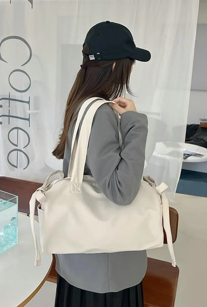 Casual Hobo Bags for Women Korean Boston Bag Slouchy Tote Bag Shoulder Bag Sports Bag Gym Bag Carryall Bag Travel Bag