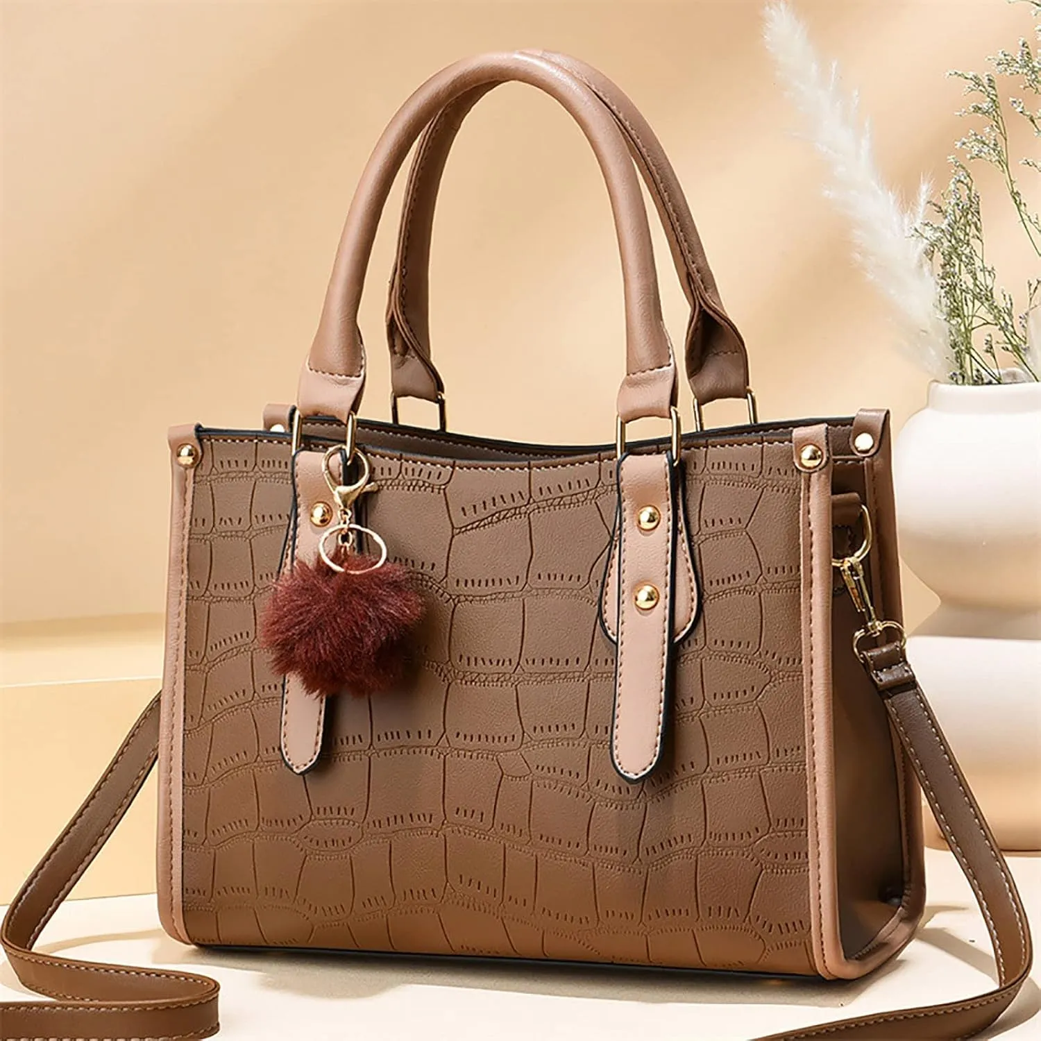 Casual Tote's Handbag Womens Fashion Tote Bag Handbags Ladies Purse Satchel Shoulder Bags Tote Leather Bag