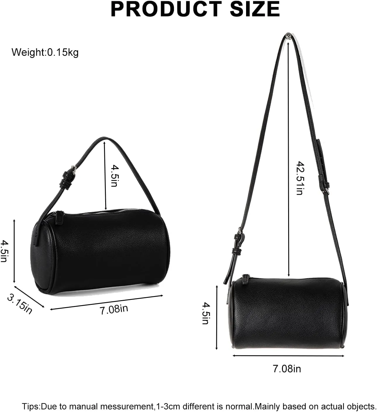 Chic Top-Handle Hobo Bag for Women - PU Leather with Litchi Texture, Stylish Crossbody Purse for Daily Use