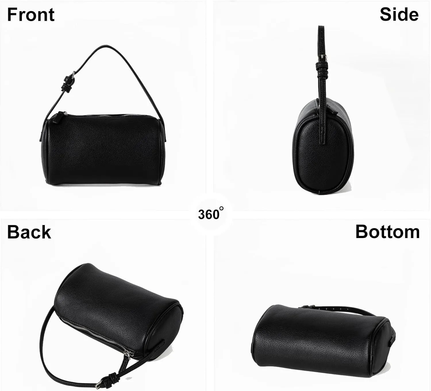 Chic Top-Handle Hobo Bag for Women - PU Leather with Litchi Texture, Stylish Crossbody Purse for Daily Use