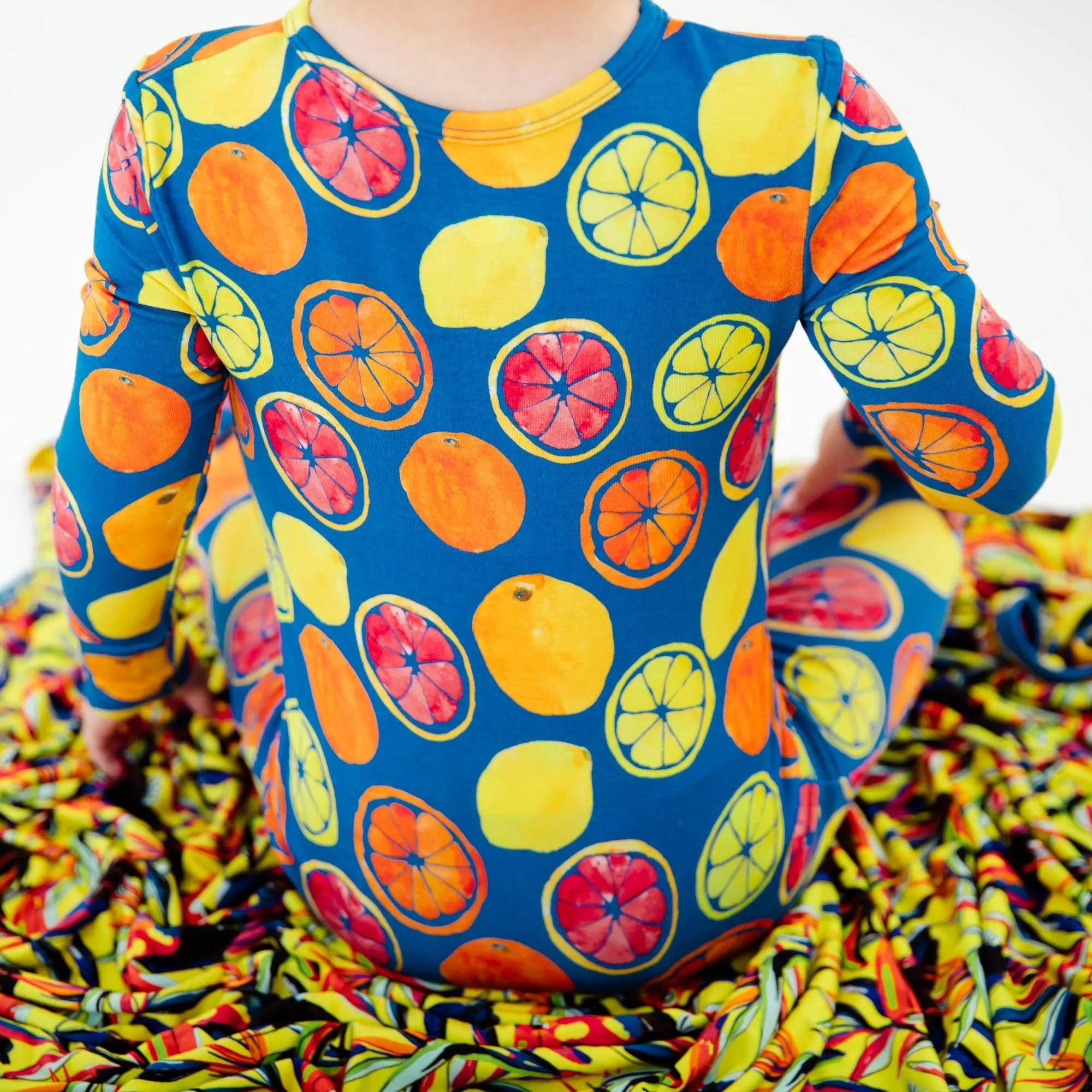 Citrus Got Real Fruit Slices Baby Bamboo Convertible Footie {RTS}