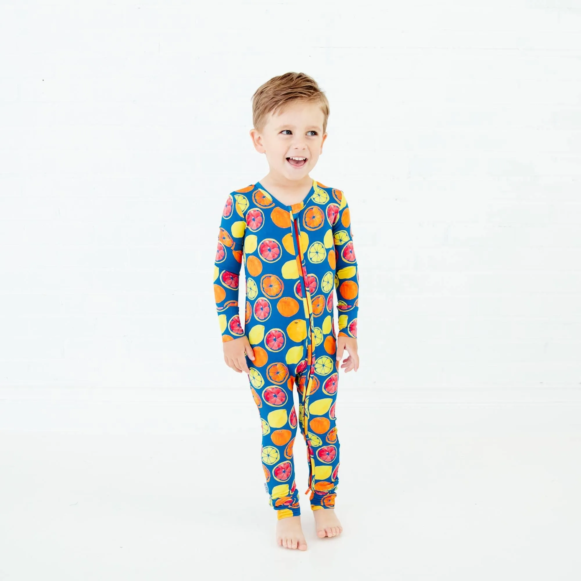Citrus Got Real Fruit Slices Baby Bamboo Convertible Footie {RTS}