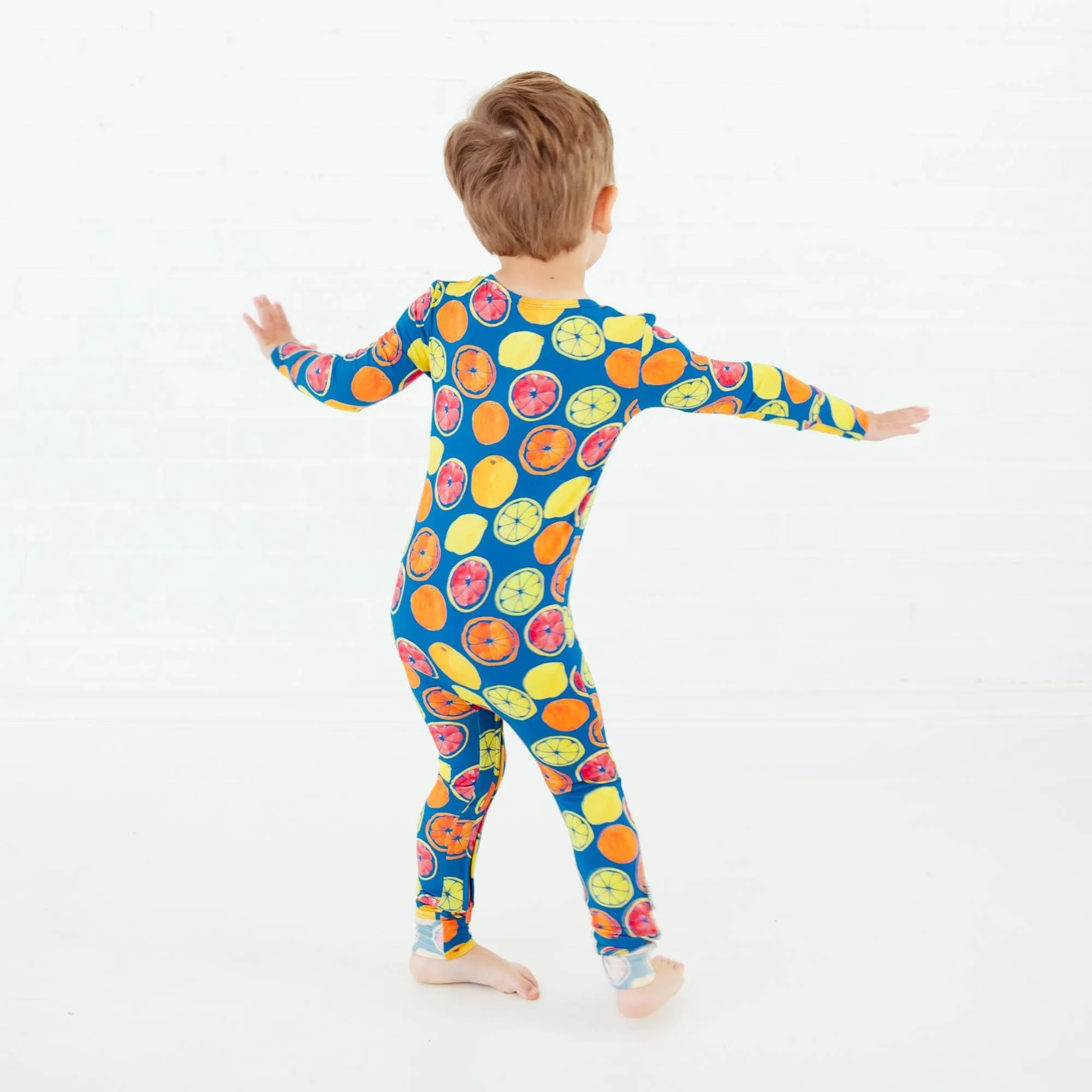 Citrus Got Real Fruit Slices Baby Bamboo Convertible Footie {RTS}