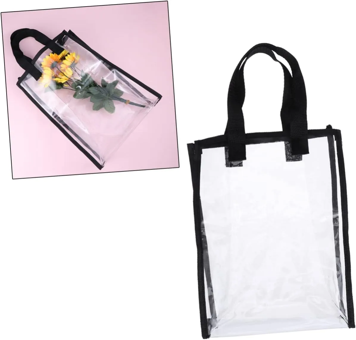 Clear Tote Bag for Women Transparent Handbag with Capacity Lightweight and Easy to Clean Shopping Bag for Everyday Use