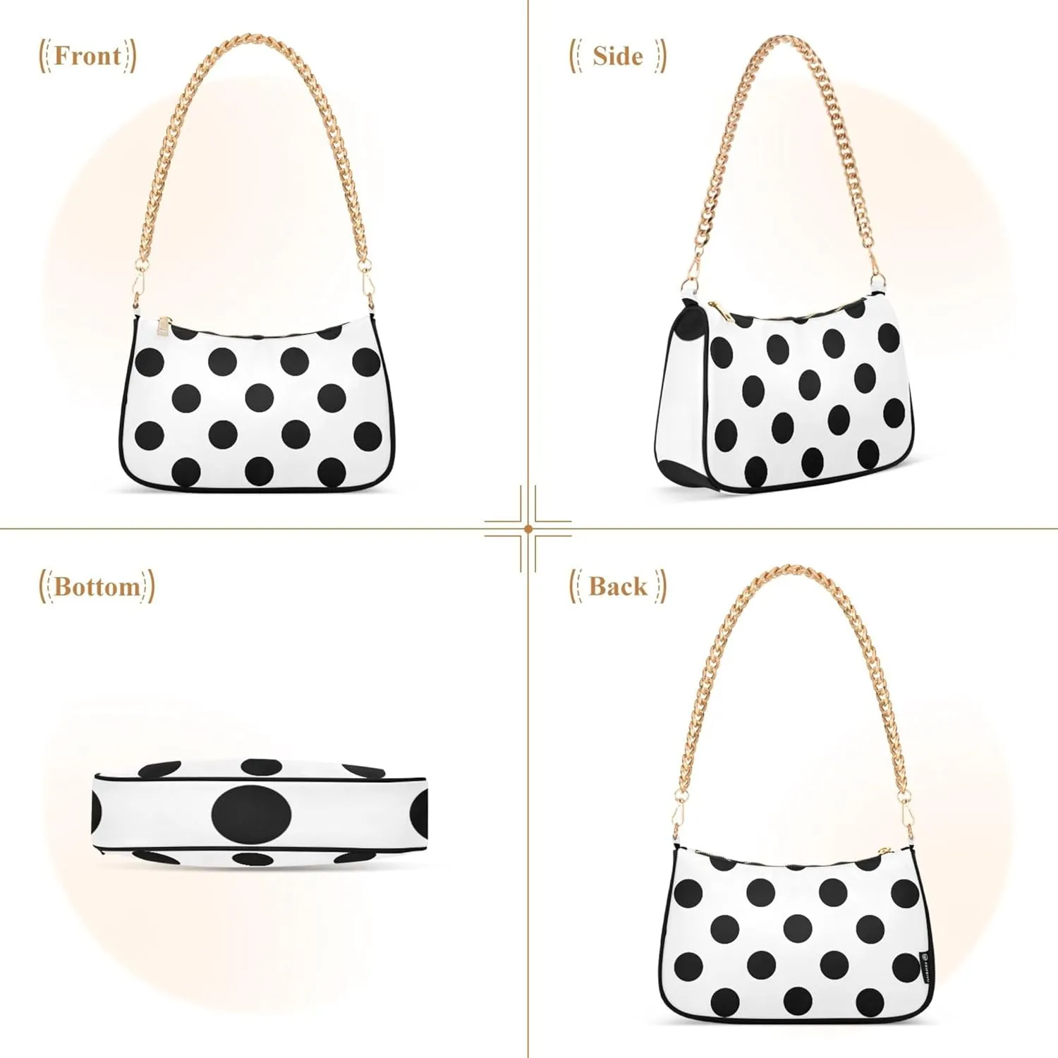 Coffee Beans Brown Evening Clutch Purse for Women Hobo Clutch Purse Chain One Shoulder Purse