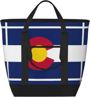Colorado state flag Women's tote bags and reusable women's beach bags are suitable for travel insulation and cooling bags.