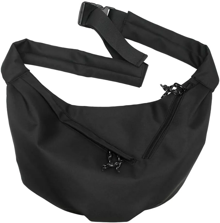 Cool Double Zipper Pockets Nylon Shoulder Bag Solid Practical Dumpling Bags Outdoor Work Sling Bag for Unisex 2025