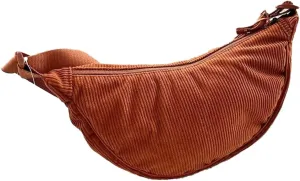 Corduroy Canvas Crossbody Bag for Women Retro Lightweight Shoulder Tote Handbag Hobo Dumpling Purse Satchels