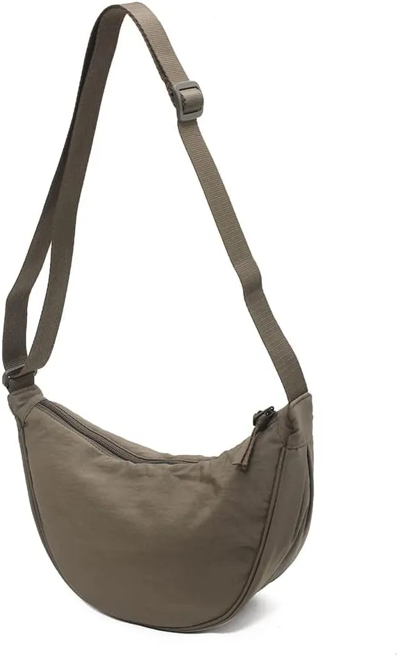 Crescent Women's Nylon Crossbody Hobo Sling Bag - Lightweight, Small Shoulder Purse