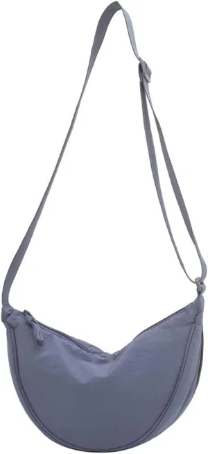 Crescent Women's Nylon Crossbody Hobo Sling Bag - Lightweight, Small Shoulder Purse