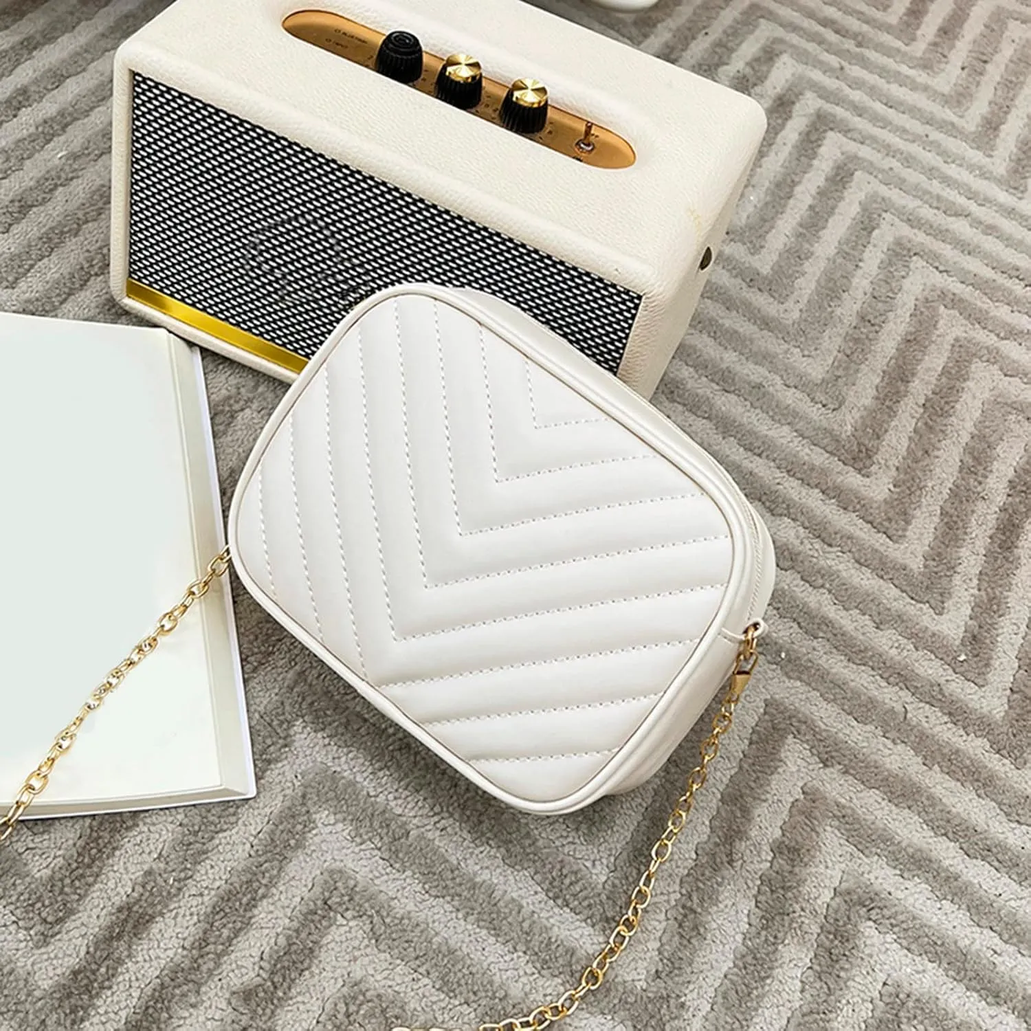 Crossbody Bag for Women Women Messenger Bag Fashion Simple Trend Chain Shoulder Purse Practical