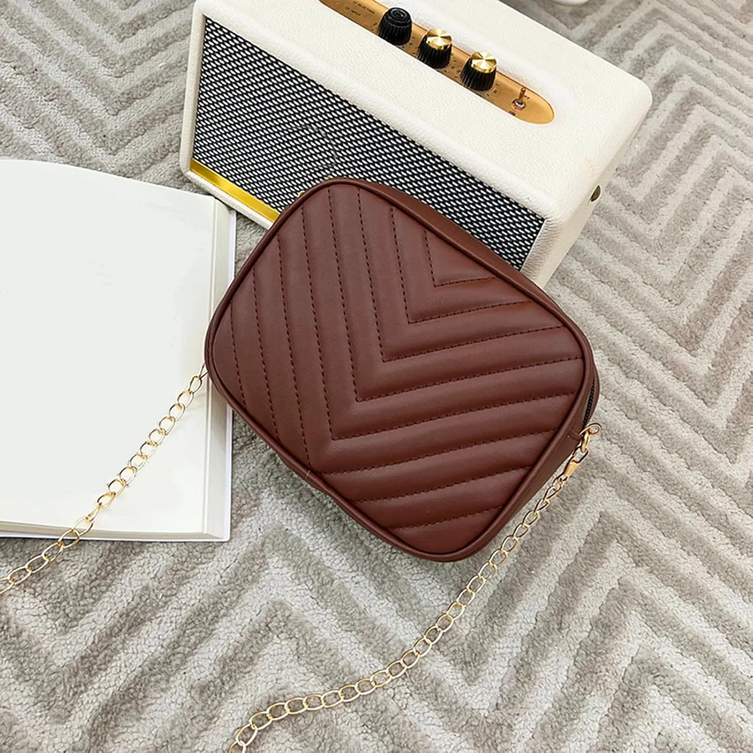 Crossbody Bag for Women Women Messenger Bag Fashion Simple Trend Chain Shoulder Purse Practical