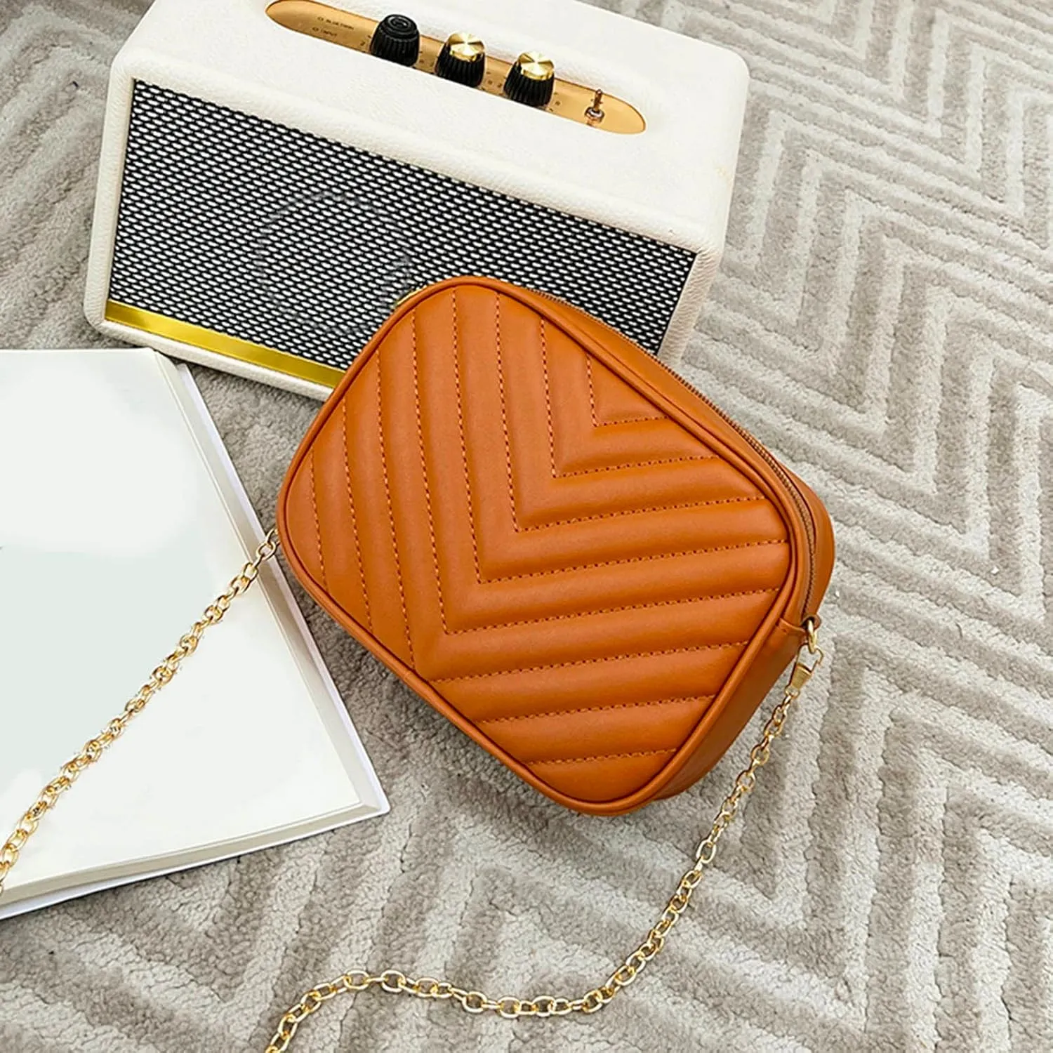 Crossbody Bag for Women Women Messenger Bag Fashion Simple Trend Chain Shoulder Purse Practical