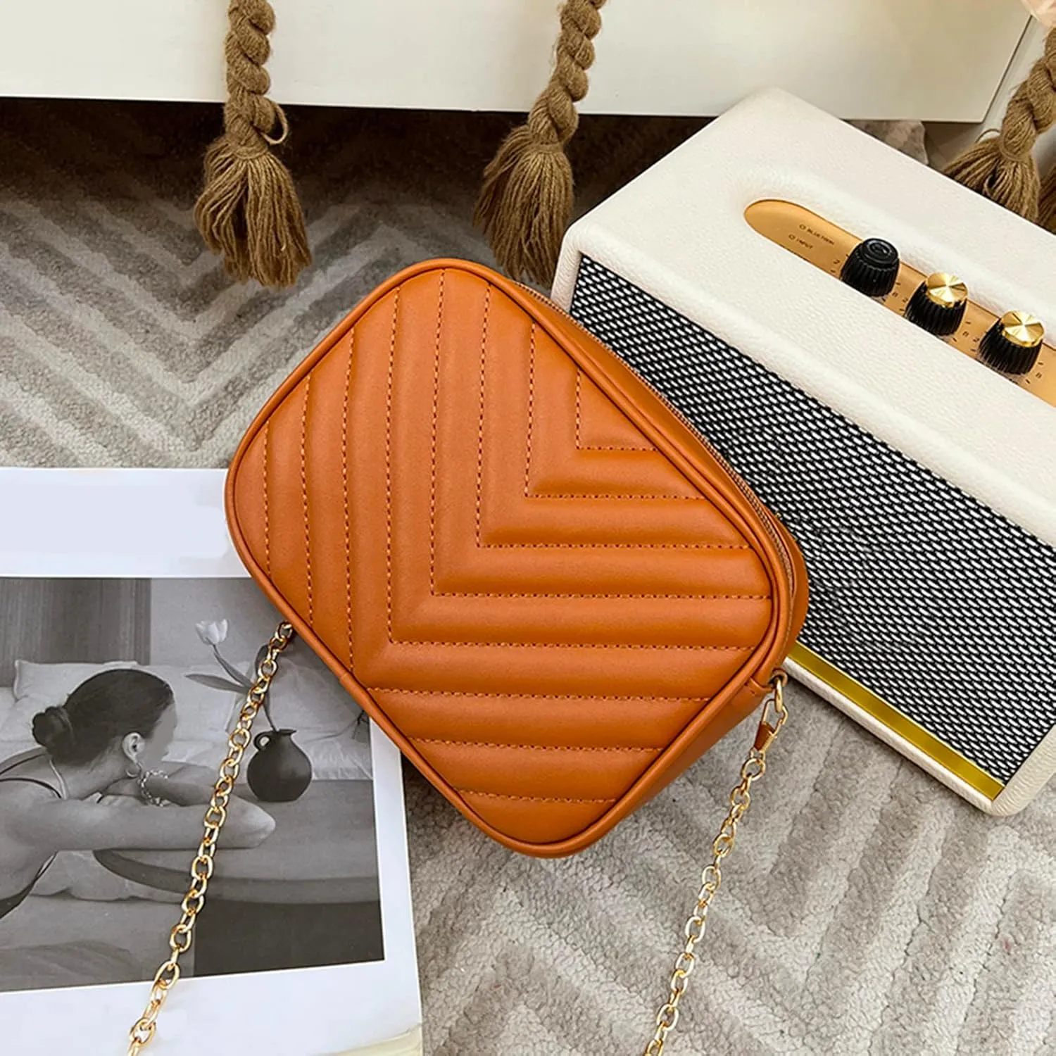 Crossbody Bag for Women Women Messenger Bag Fashion Simple Trend Chain Shoulder Purse Practical