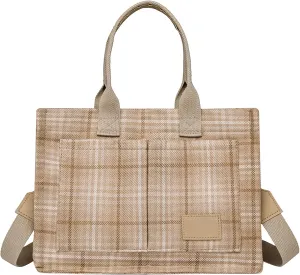 Crossbody Bags for Woman Trendy Canvas Bags For Women Solid Color Large Capacity Exterior Pockets Ladies Bag