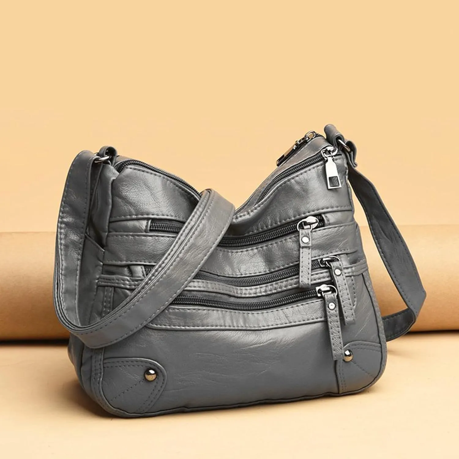 Crossbody Zipper Bag Women Bags Fashionable Middle Mother Bags Large Capacity Shoulder Crossbody Casual