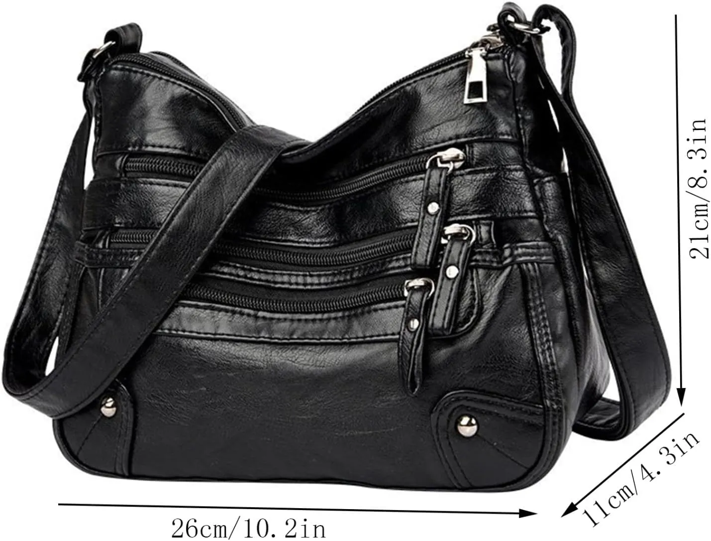 Crossbody Zipper Bag Women Bags Fashionable Middle Mother Bags Large Capacity Shoulder Crossbody Casual