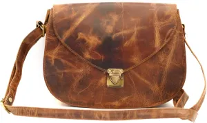 Crunch Leather Handmade Sling Bag Real Leather Handbag Crossbody Multi Uses Stylish Bags Women