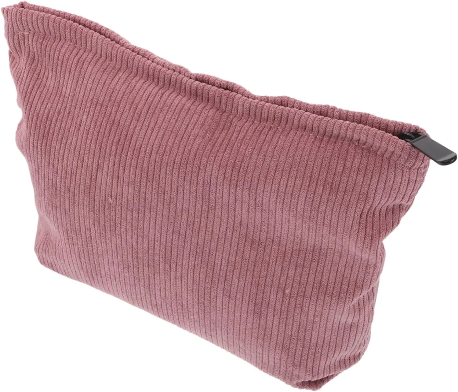 Cute Corduroy Makeup Bag for Women Small Portable Toiletry Pouch Dusty Cosmetic Storage for Travel Lipstick and Essentials