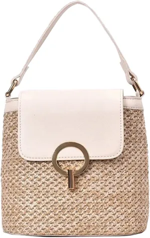 Cute Tote Bags Straw Weave Women Ladies Bucket Handbags Summer Beach Shoulder Bags
