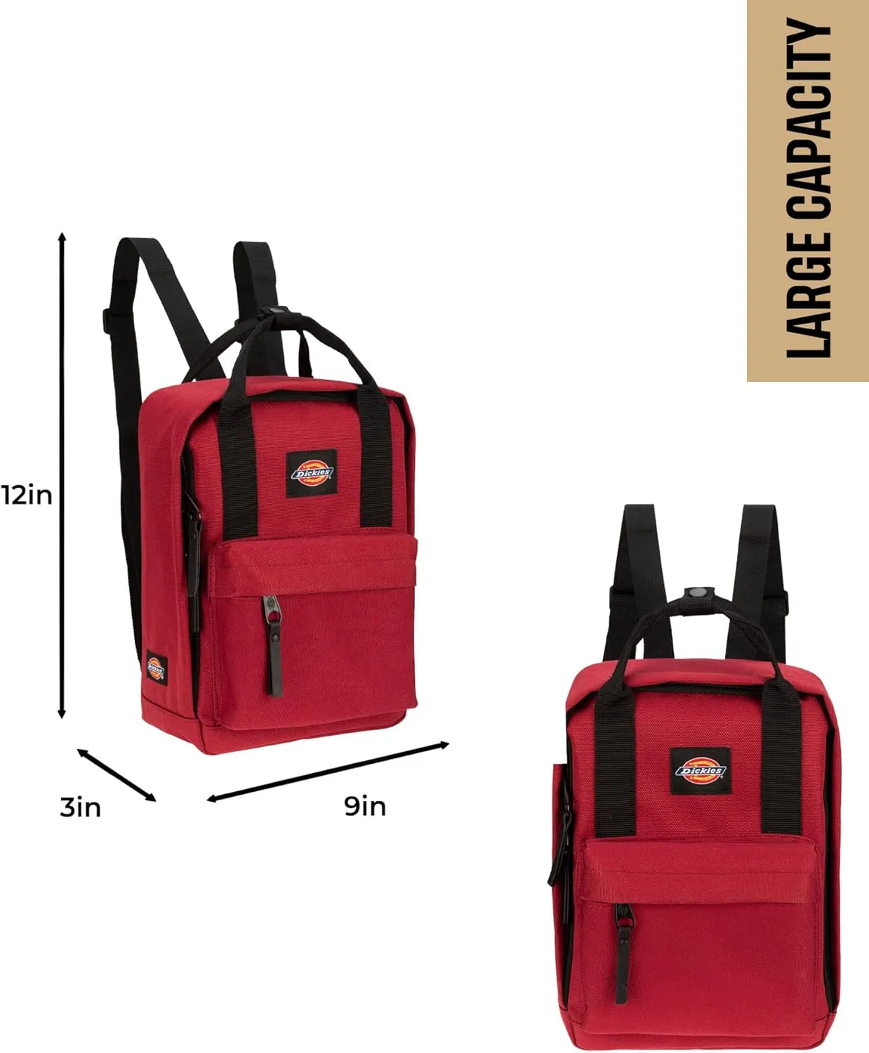 Dickies Brooklyn Mini Backpack, Small Backpack Purse for Men and Women, Travel Shoulder Book Bag (Bloodstone)