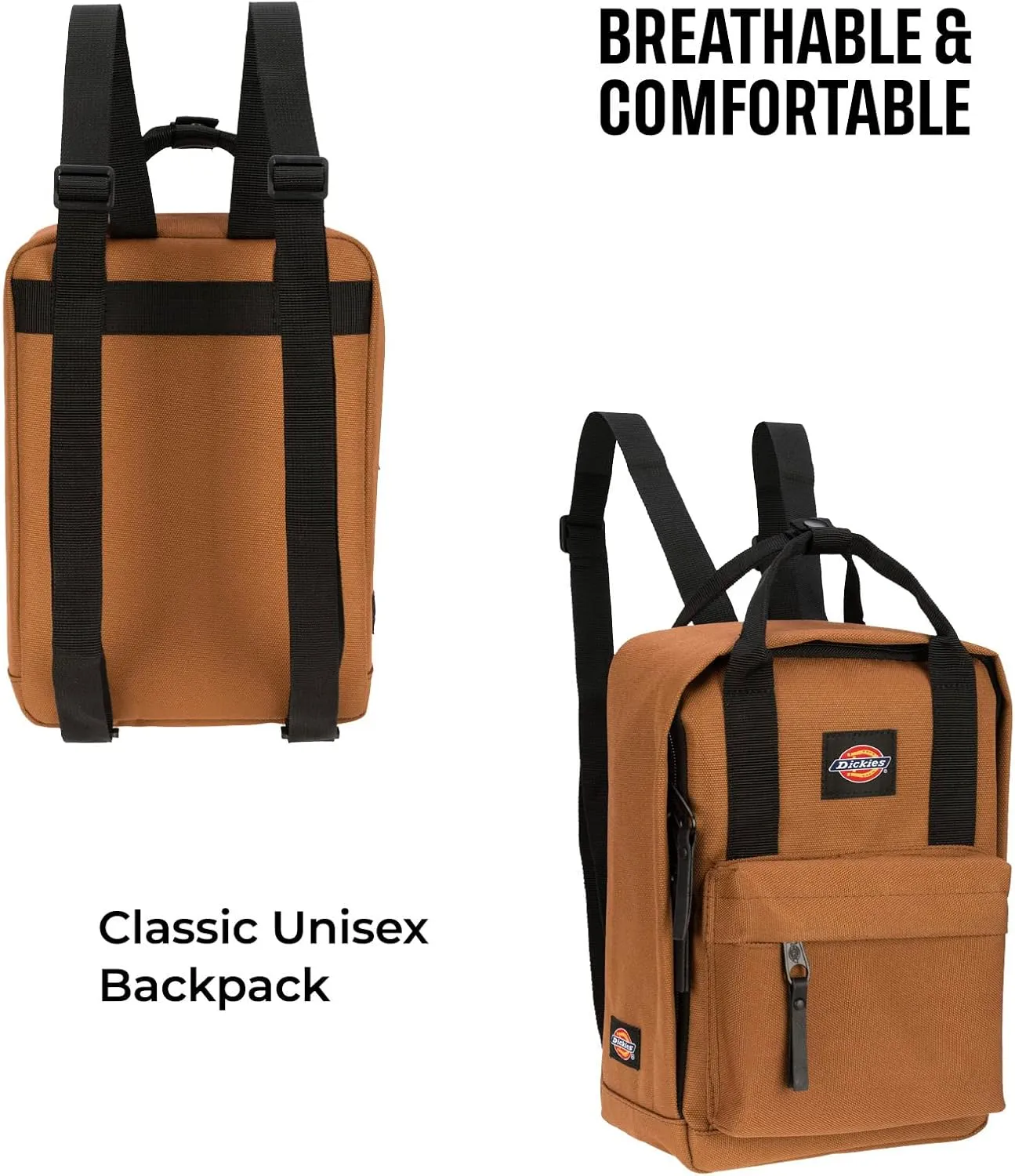 Dickies Brooklyn Mini Backpack, Small Backpack Purse for Men and Women, Travel Shoulder Book Bag (Brown Duck)