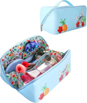 Disney Stitch Makeup Bag Zip Closure Official License, Makeup Bag for Travel
