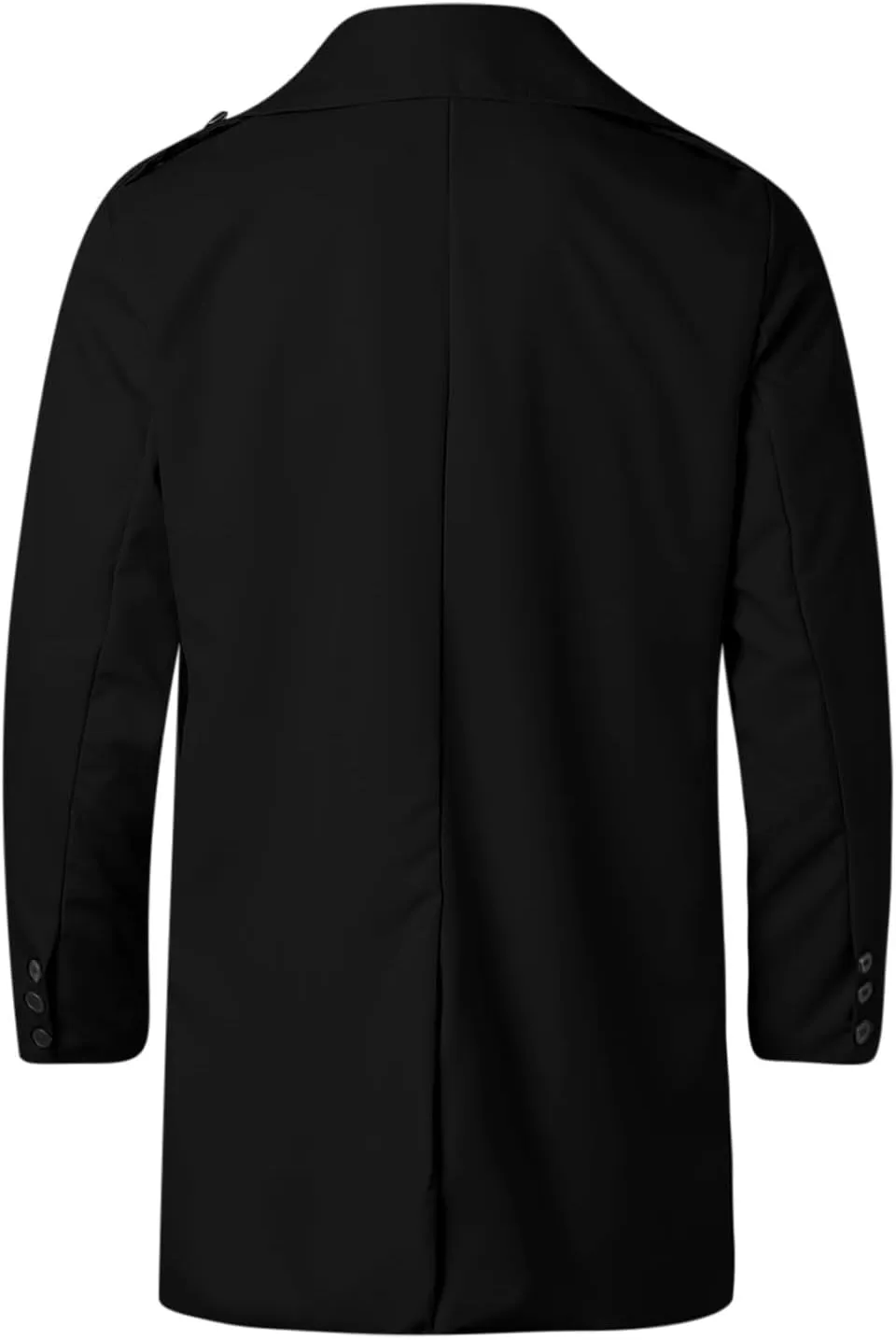 Double Breasted Trench Coat for Men Classic Slim Fit Long Jacket Stylish Outerwear for Business and Casual Winter