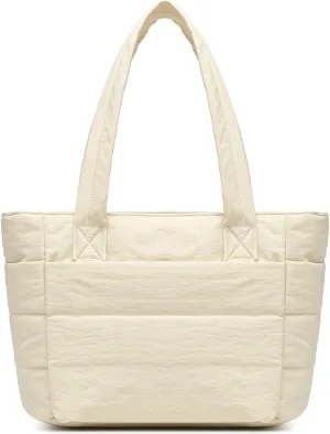 Dreubea Stylish Large Lightweight Puffy Tote Bag for Women- Practical Everyday Carry-All for Work, Travel, Shopping
