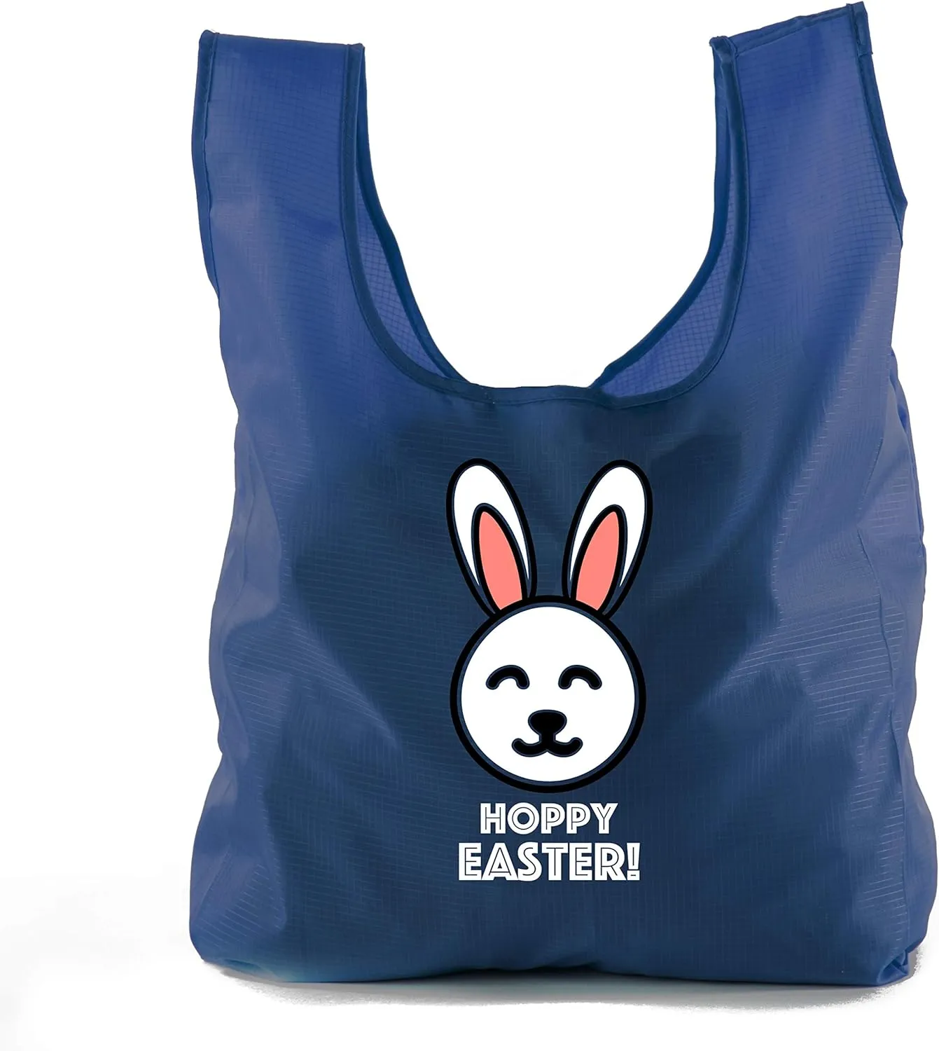 Easter Basket Bags, Bulk Reusable Grocery Bags, Easter Egg Hunt Tote Bags - Hoppy Easter