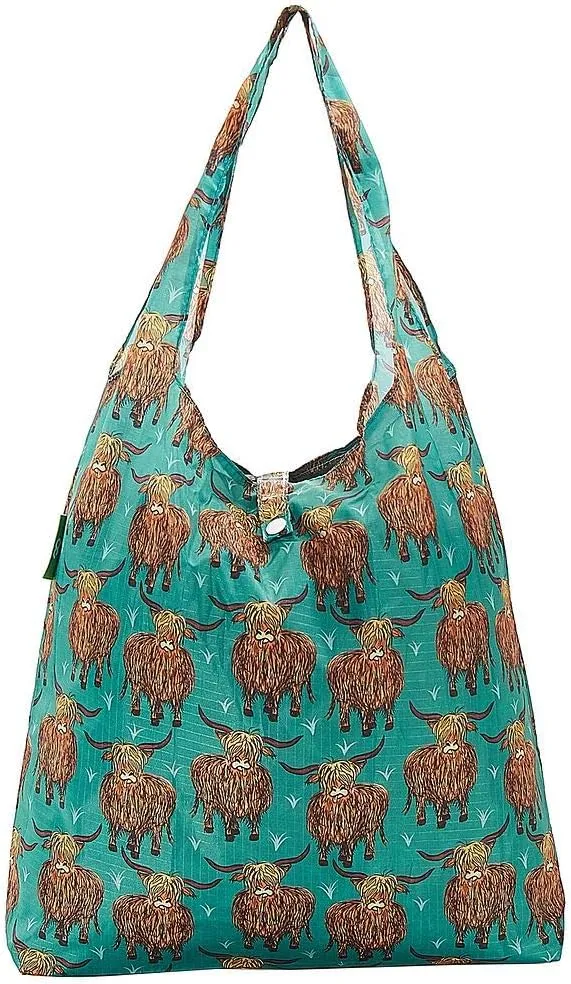 ECO CHIC Foldable Reusable Grocery Bags - Lightweight, Recycled & Reusable Shopping Bag - Waterproof Packable Tote