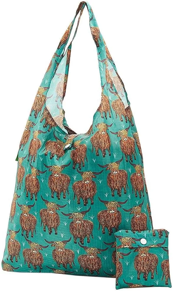 ECO CHIC Foldable Reusable Grocery Bags - Lightweight, Recycled & Reusable Shopping Bag - Waterproof Packable Tote