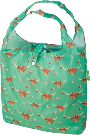ECO CHIC Foldable Reusable Grocery Bags - Lightweight, Recycled & Reusable Shopping Bag - Waterproof Packable Tote