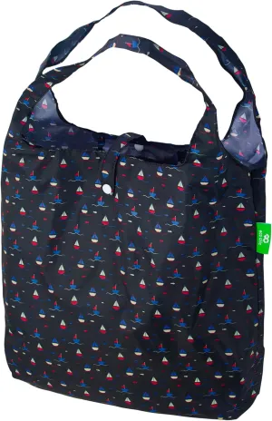ECO CHIC Foldable Reusable Grocery Bags - Lightweight, Recycled & Reusable Shopping Bag - Waterproof Packable Tote