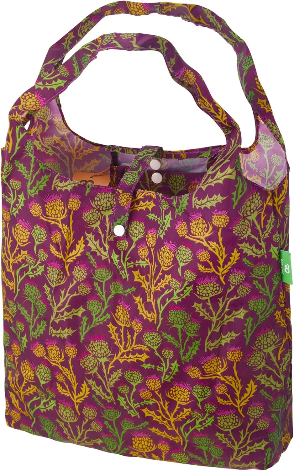 ECO CHIC Foldable Reusable Grocery Bags - Lightweight, Recycled & Reusable Shopping Bag - Waterproof Packable Tote
