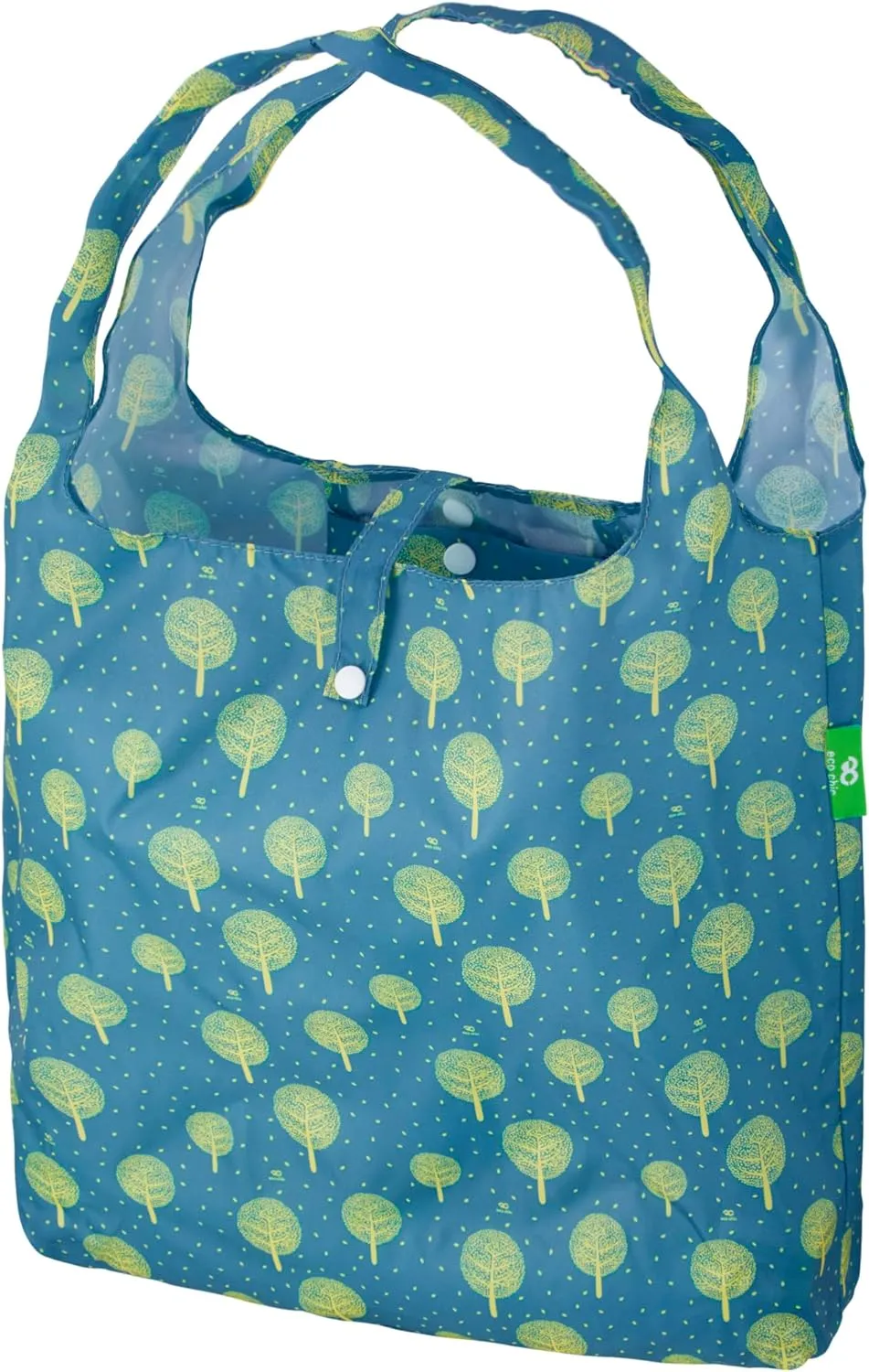 ECO CHIC Foldable Reusable Grocery Bags - Lightweight, Recycled & Reusable Shopping Bag - Waterproof Packable Tote