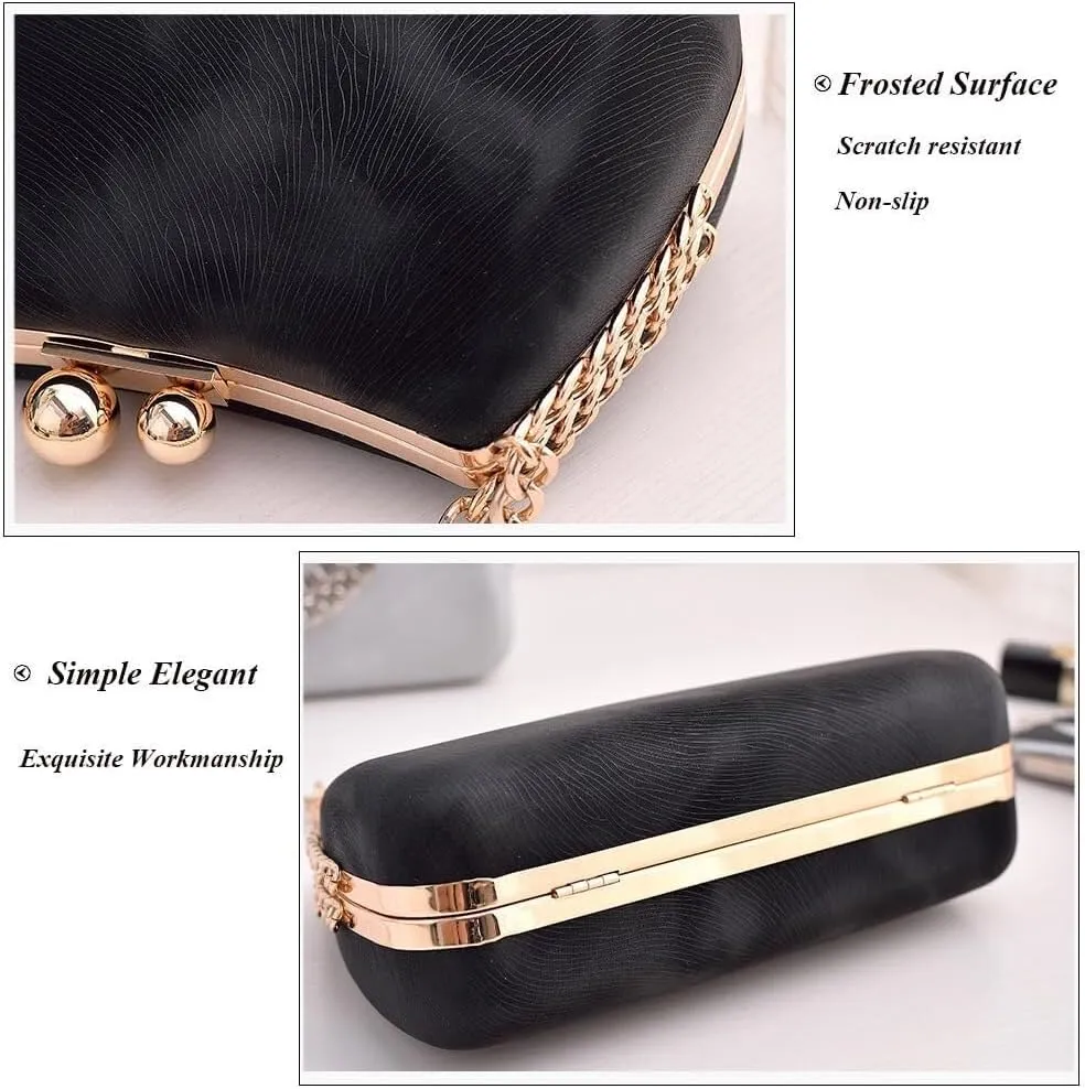 Evening Shoulder Bag Women's Satchel Clutch with Decorative Chain Wedding/Prom/Party Purse
