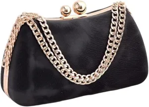 Evening Shoulder Bag Women's Satchel Clutch with Decorative Chain Wedding/Prom/Party Purse