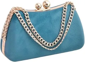 Evening Shoulder Bag Women's Satchel Clutch with Decorative Chain Wedding/Prom/Party Purse