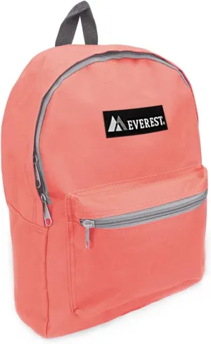 Everest Basic Backpack, Coral, One Size