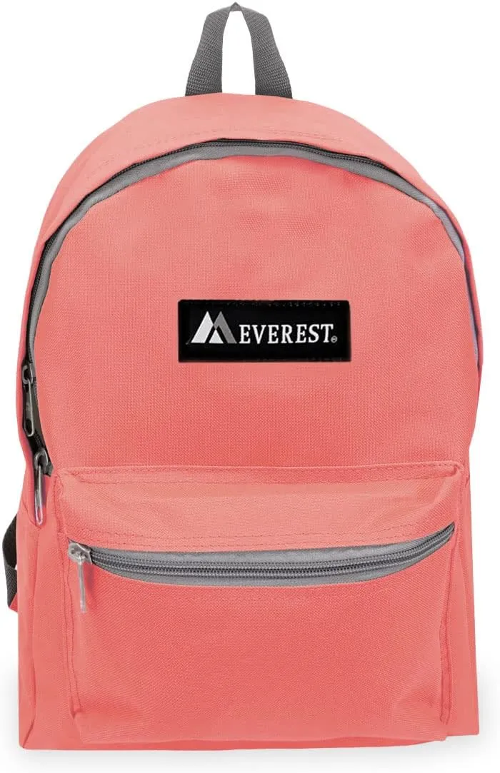 Everest Basic Backpack, Coral, One Size