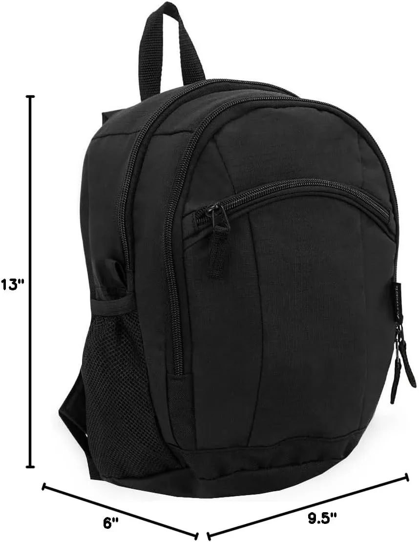Everest Deluxe Small Backpack, Black, One Size