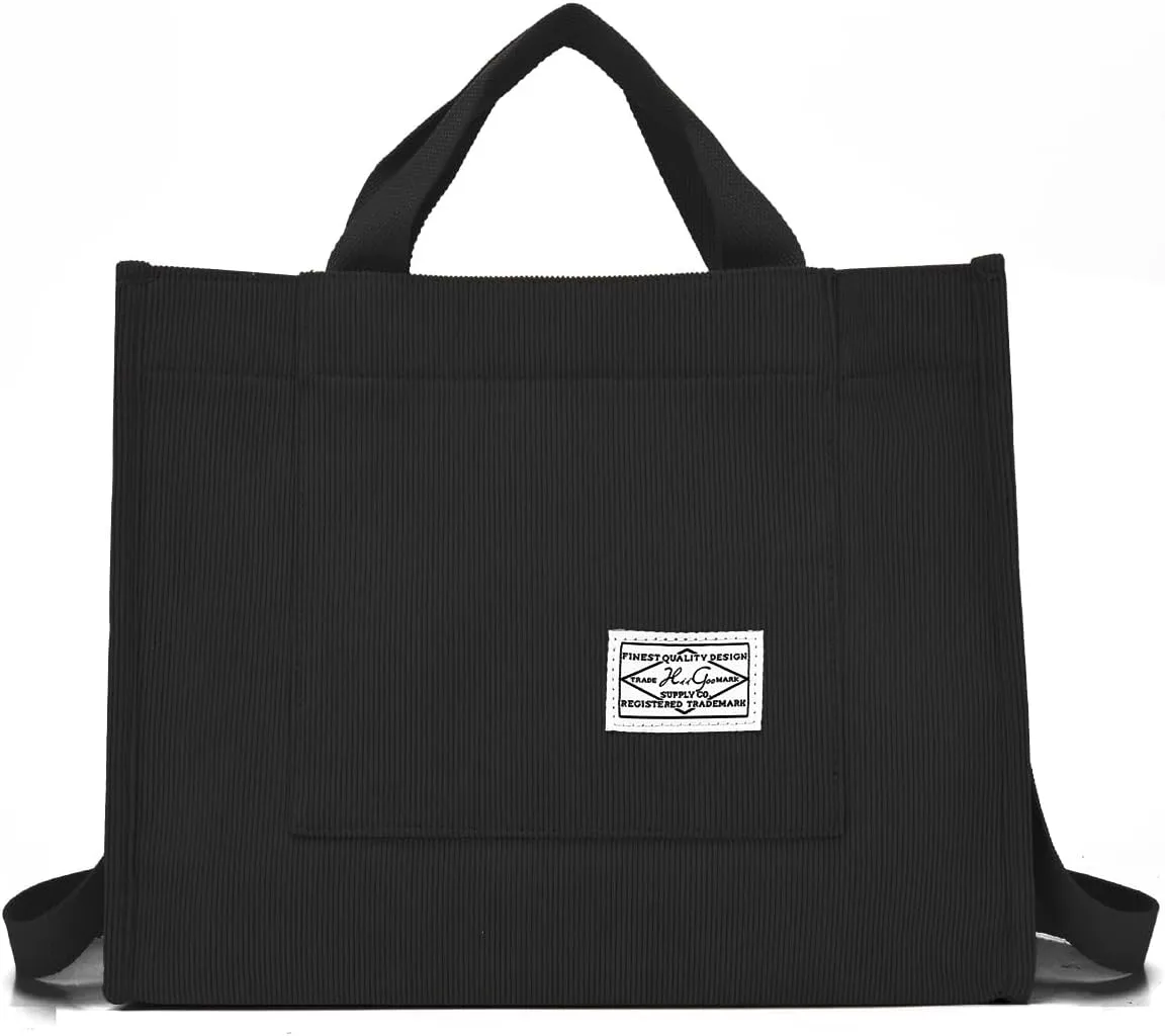 Fashion Corduroy Tote Handbag for Women - Stylish Hobo Bag