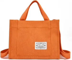 Fashion Corduroy Tote Handbag for Women - Stylish Hobo Bag