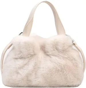 Faux Fur Bucket Bags for Women Fuzzy Crossbody Purses for Women Slouchy Shoulder Bag Retro Hobo Bag Handbag Purse Trendy