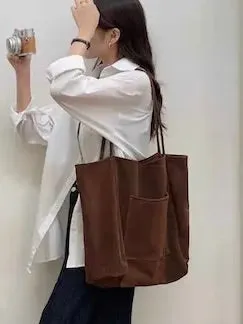 Faux Suede Tote
