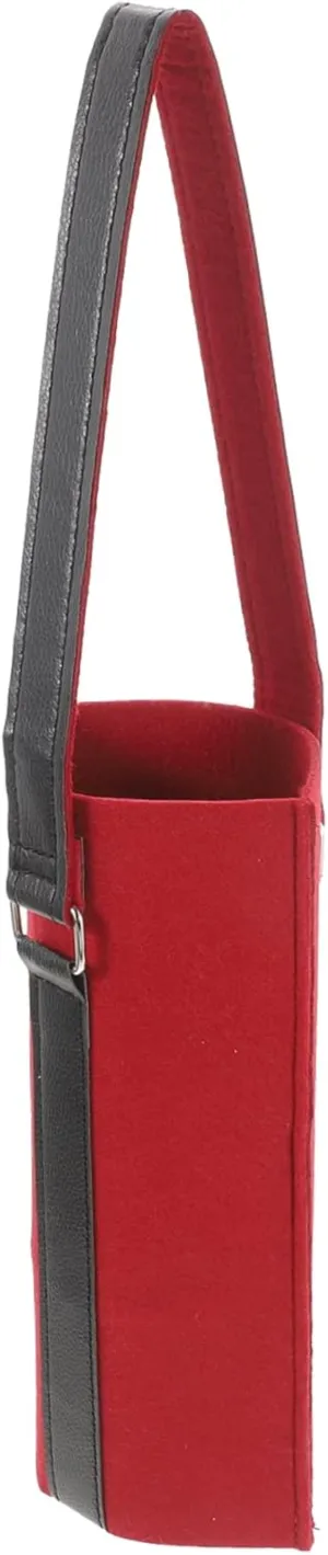 Felt Wine Bottle Carrier Bag with Sturdy Handle Stylish Red Wine Pouch for Picnics and Parties and Outdoor Events