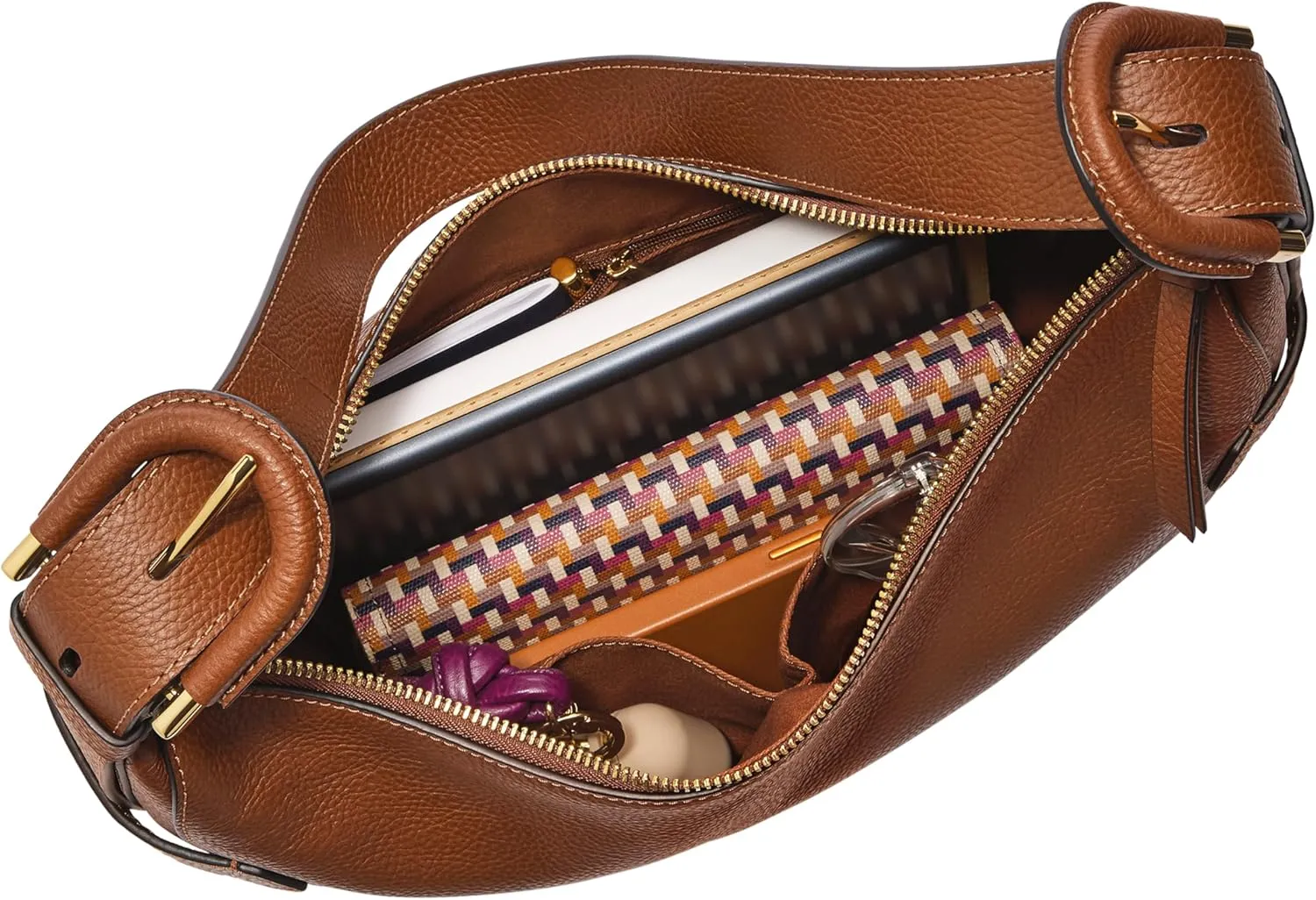 Fossil Women's Harwell Leather Hobo Shoulder Bag