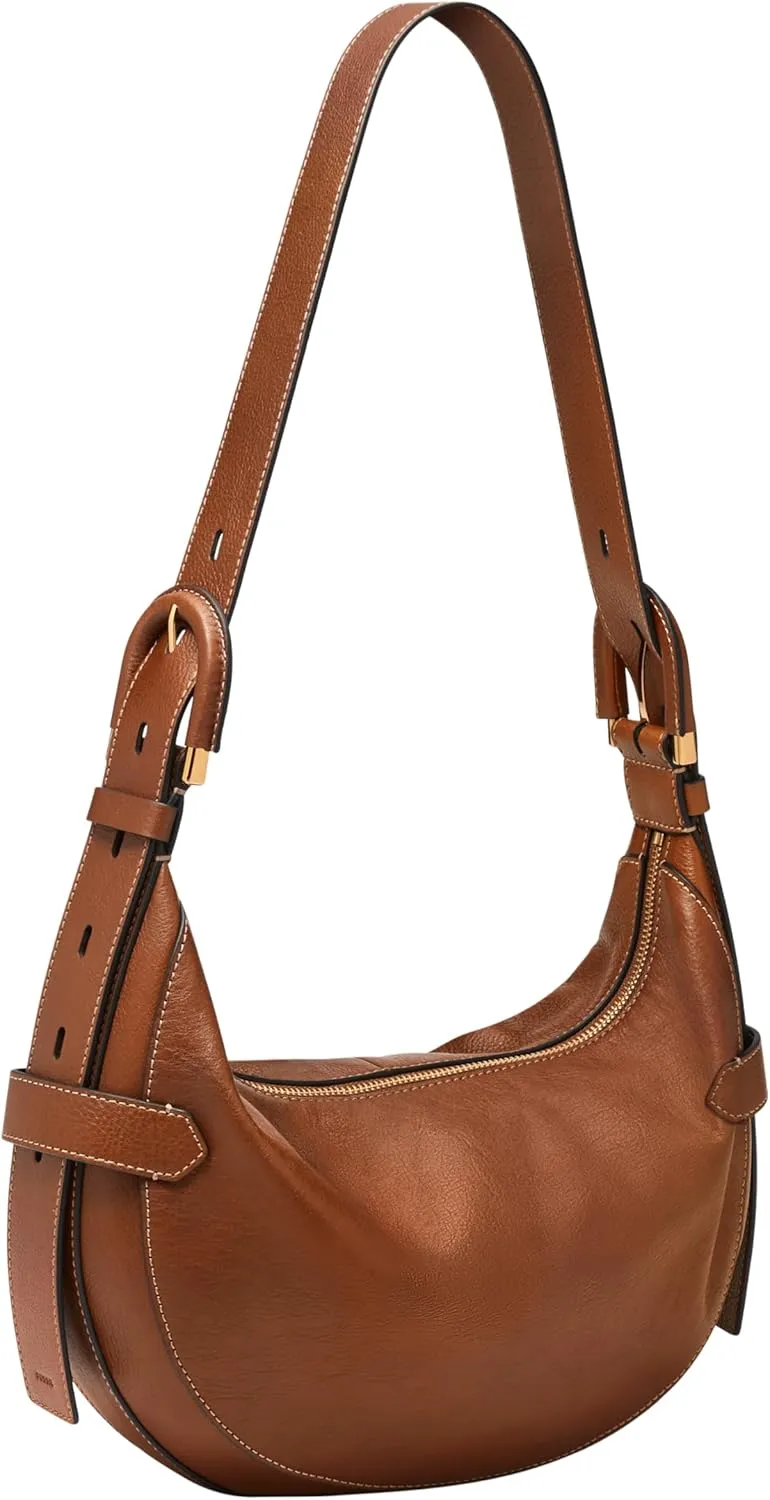 Fossil Women's Harwell Leather Hobo Shoulder Bag
